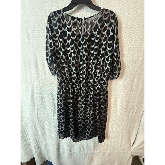 BN #1 Attention Black and silver sheer dress, Size L - Picture 5 of 5